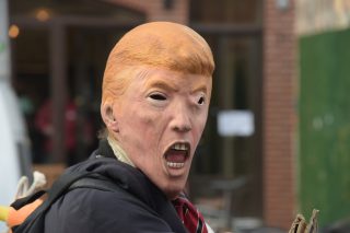 Trump mask via a katz/Shutterstock