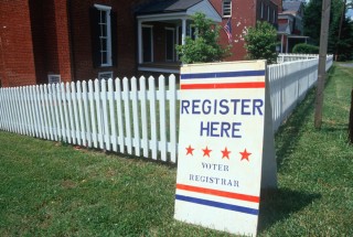 voter registration via Joseph Sohm/Shutterstock