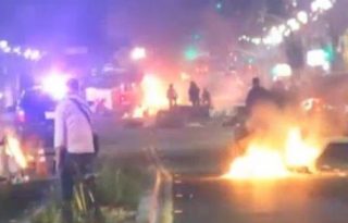 cal-protest-fire via KNTV screengrab