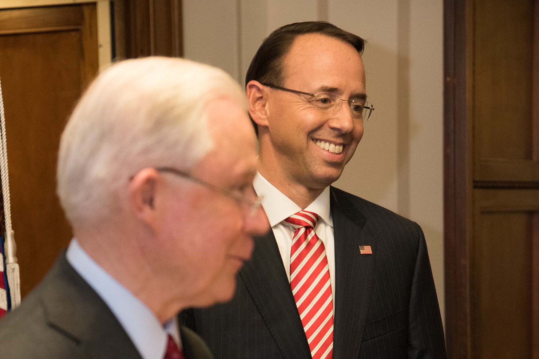 Rod Rosenstein, Deputy Attorney General, Jeff Sessions, Attorney General