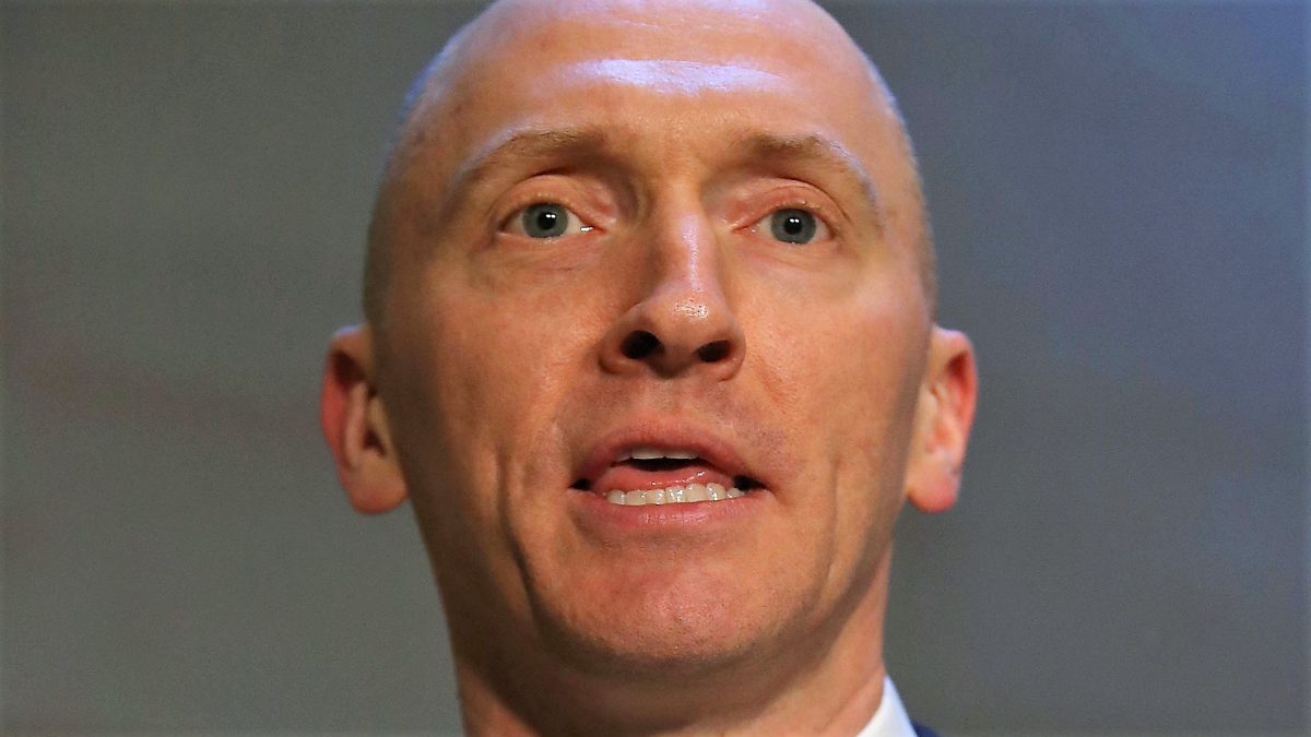 WASHINGTON, DC - NOVEMBER 02: Carter Page, former foreign policy adviser for the Trump campaign, speaks to the media after testifying before the House Intelligence Committee on November 2, 2017 in Washington, DC. The committee is conducting an investigation into Russia's tampering in the 2016 election. 