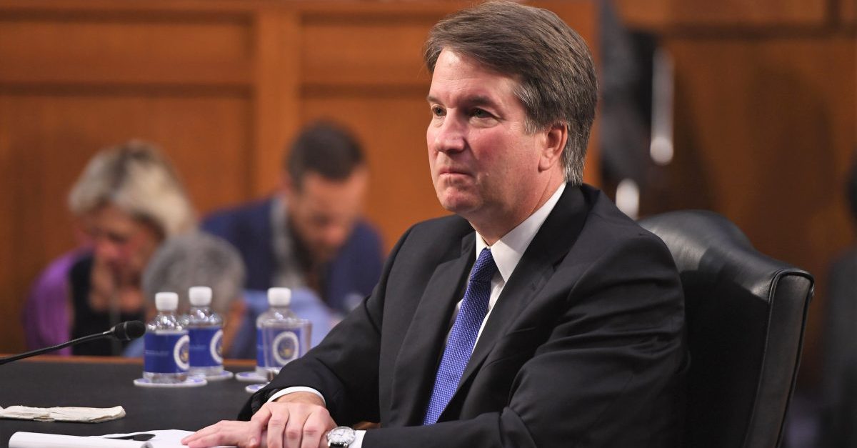 Judge Brett Kavanaugh listens during his US Senate Judiciary Committee confirmation hearing to be an Associate Justice on the US Supreme Court, on Capitol Hill in Washington, DC, September 4, 2018. - President Donald Trump's newest Supreme Court nominee Brett Kavanaugh is expected to face punishing questioning from Democrats this week over his endorsement of presidential immunity and his opposition to abortion.