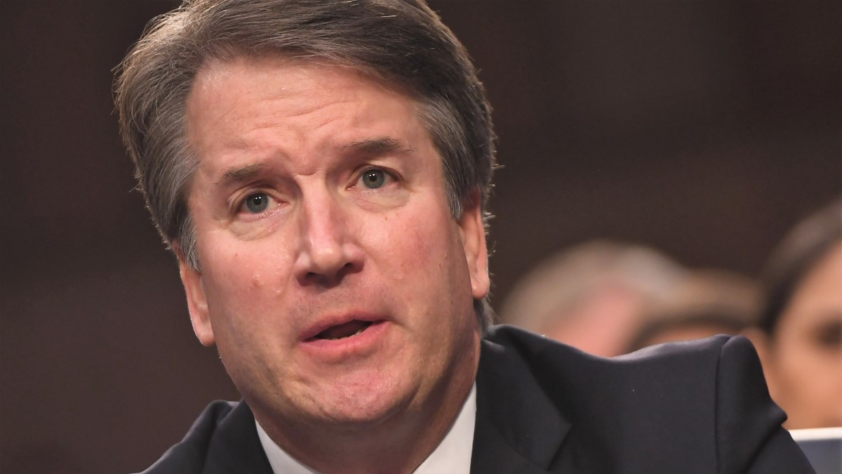 US Supreme Court nominee Brett Kavanaugh speaks during the first day of his confirmation hearing in front of the US Senate on Capitol Hill in Washington DC, on September 4, 2018. - President Donald Trump's newest Supreme Court nominee Brett Kavanaugh is expected to face punishing questioning from Democrats this week over his endorsement of presidential immunity and his opposition to abortion. Some two dozen witnesses are lined up to argue for and against confirming Kavanaugh, who could swing the nine-member high court decidedly in conservatives' favor for years to come. Democrats have mobilized heavily to prevent his approval.