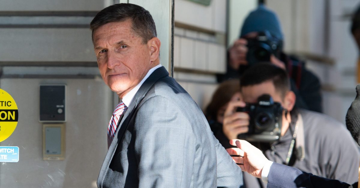Former US National Security Advisor General Michael Flynn arrives for his sentencing hearing at US District Court in Washington, DC on December 18, 2018.