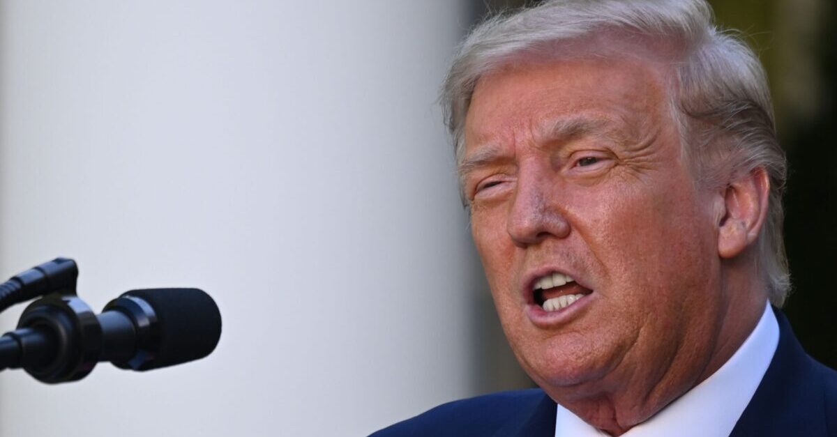 US President Donald Trump delivers a press conference in the Rose Garden of the White House in Washington, DC, on July 14, 2020.