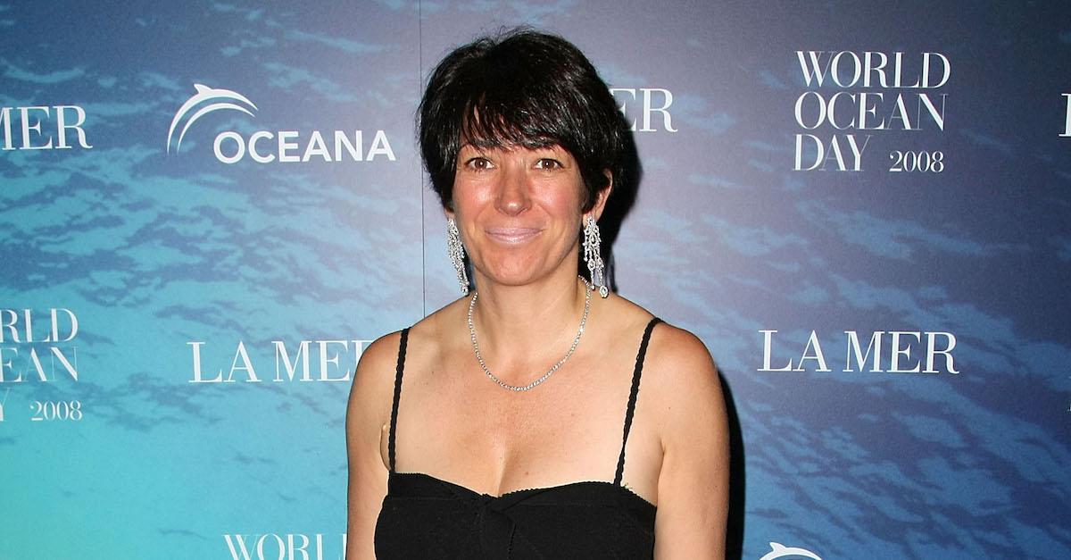 Ghislaine Maxwell on a red carpet