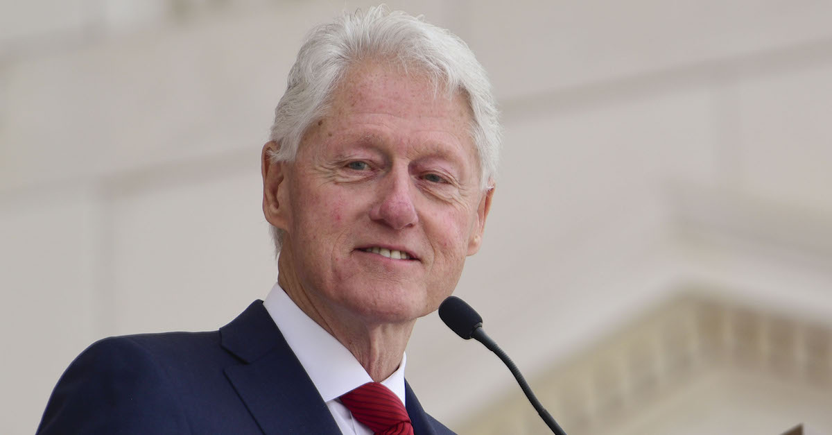 ARLINGTON, VA - JUNE 06: Former President Bill Clinton speaks during a Remembrance and Celebration of the Life & Enduring Legacy of Robert F. Kennedy event taking place at Arlington National Cemetery on June 6, 2018 in Arlington, Virginia.