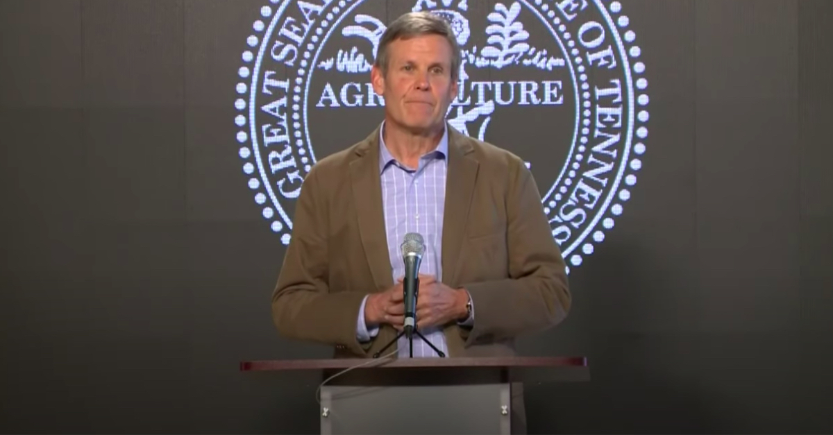 tennessee governor bill lee speaking at press conference