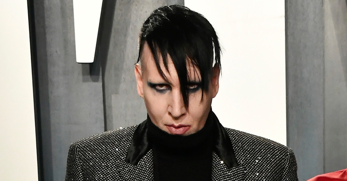 Marilyn Manson at the 2020 Vanity Fair Oscar Party.