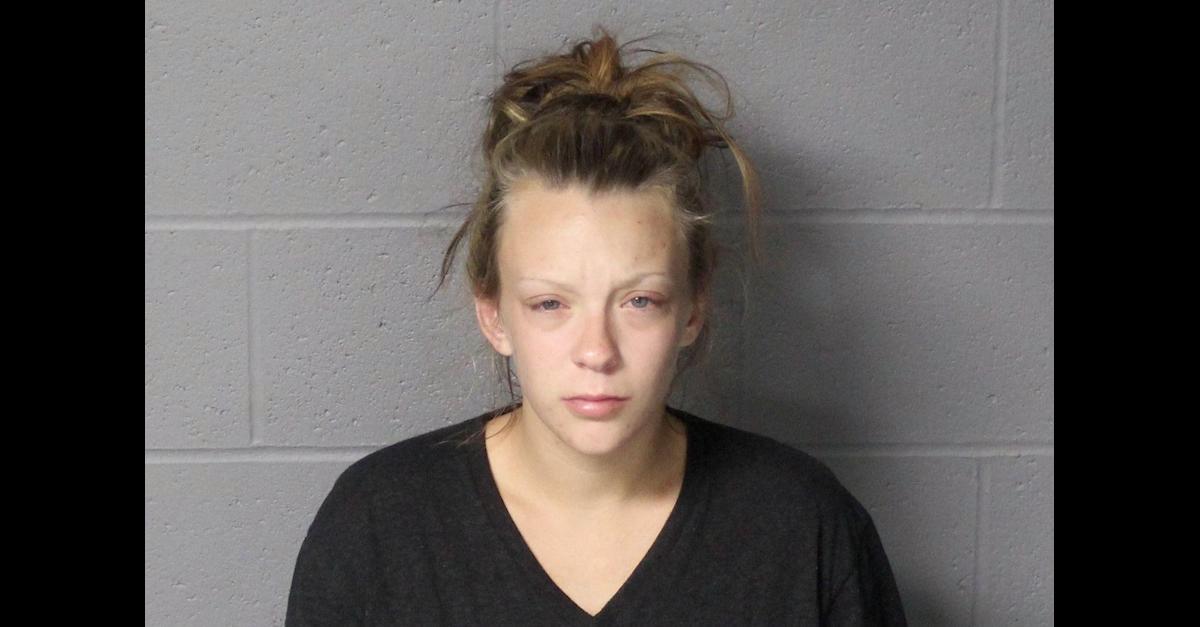 Marie E. Pursley appears in Franklin County, Mo. Sheriff's Department mugshot.