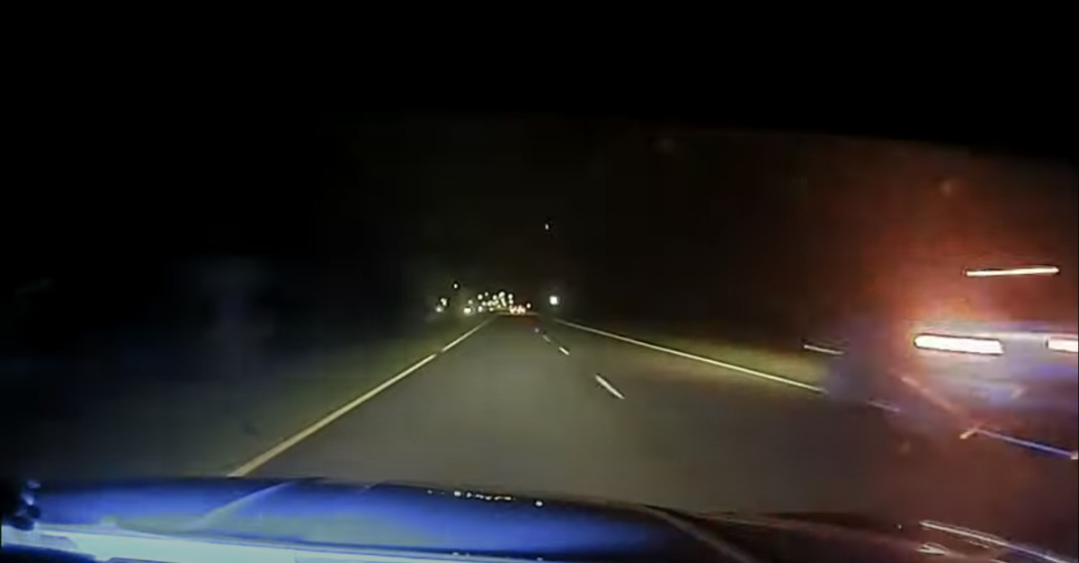 A high speed chase as seen from a dash cam in Florida