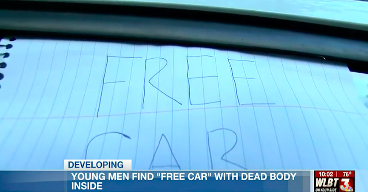 Free Car sign via WBLT