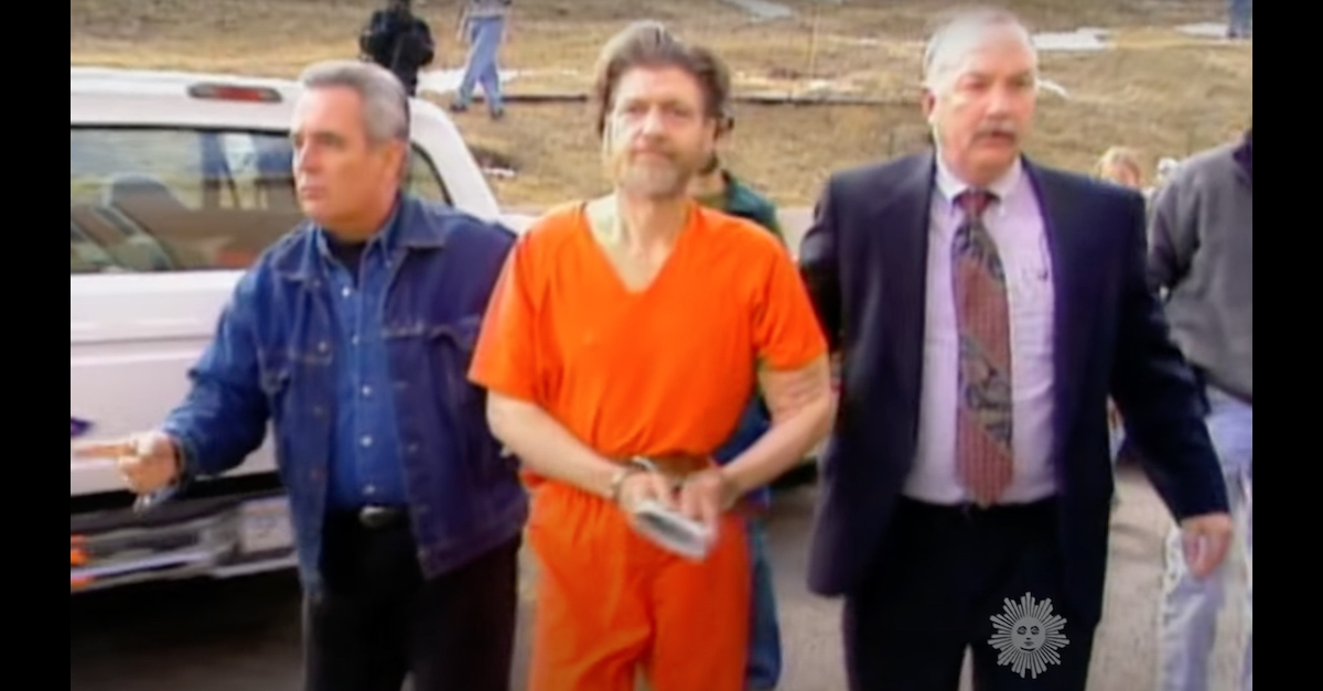 Unabomber Ted Kaczynski appears in a screengrab from CBS Sunday Morning/YouTube.