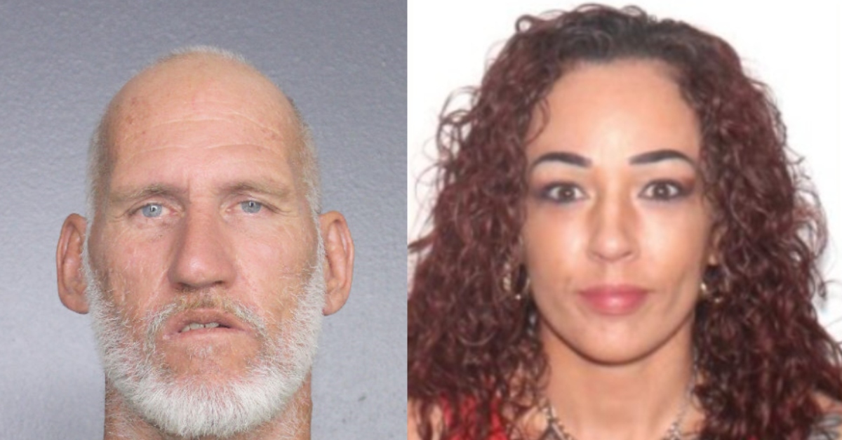 Booking photo of Eric Pierson, and image of Erika Maria Verdecia.