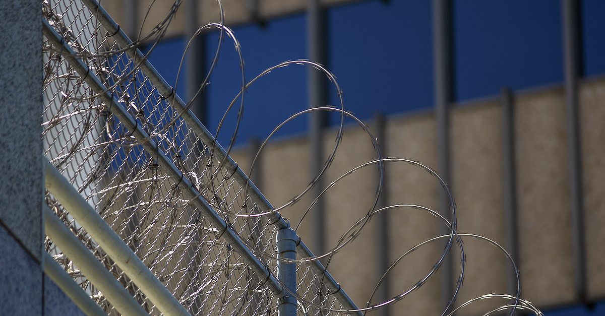 Razor wire guards the Metropolitan Detention Center in Los Angeles, Calif., in a July 14, 2019 file photo. (Photo by David McNew/Getty Images)