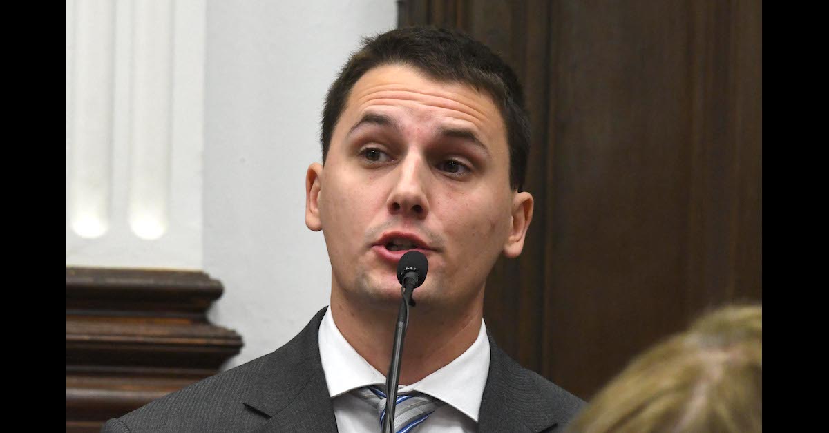 Jason Lackowski testifies at the Kyle Rittenhouse murder trial on Fri., Nov. 5, 2021.