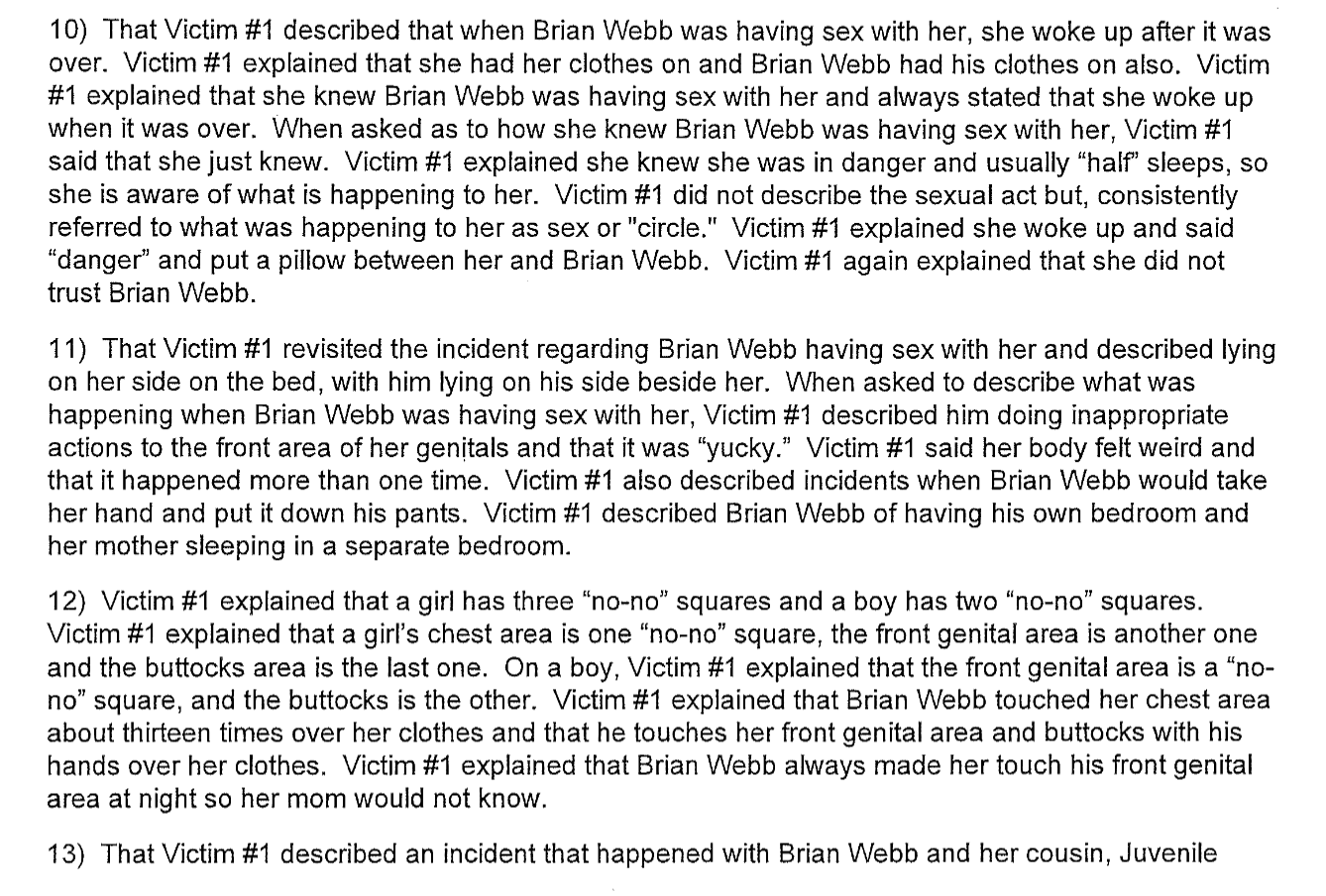 brian webb affidavit