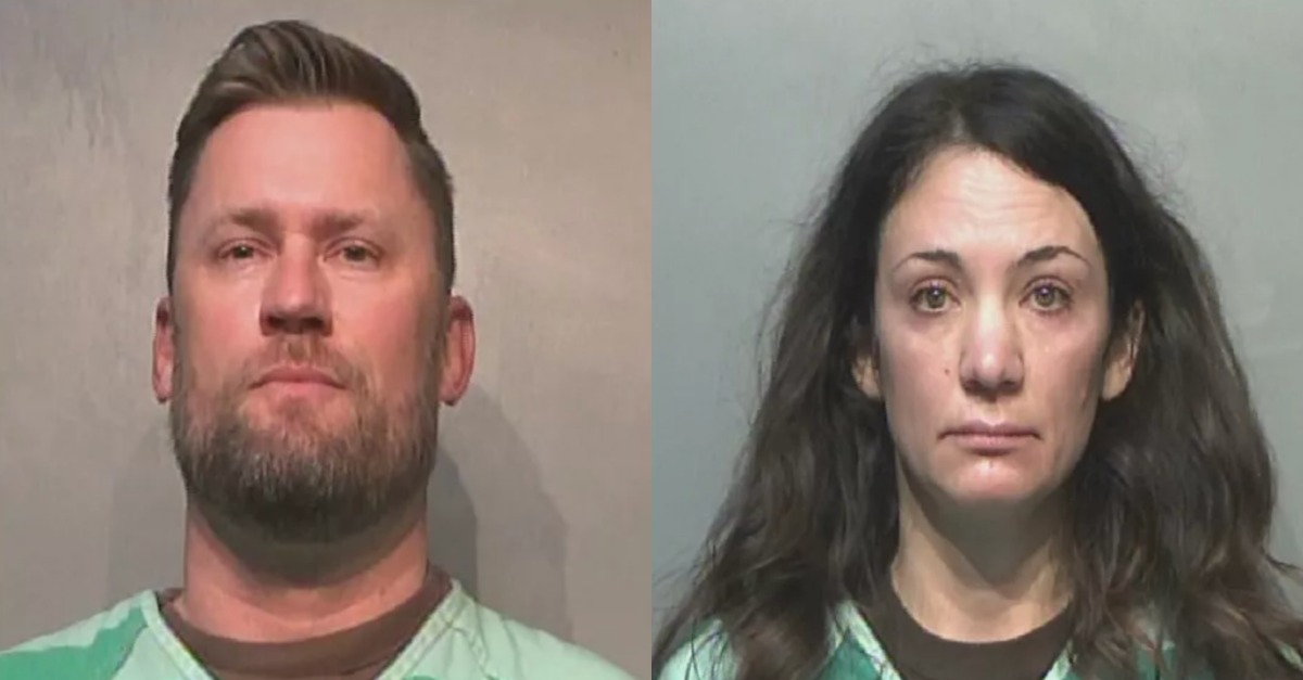 Todd Schulz (L) and Aimee Staudt (R) appear in mugshots