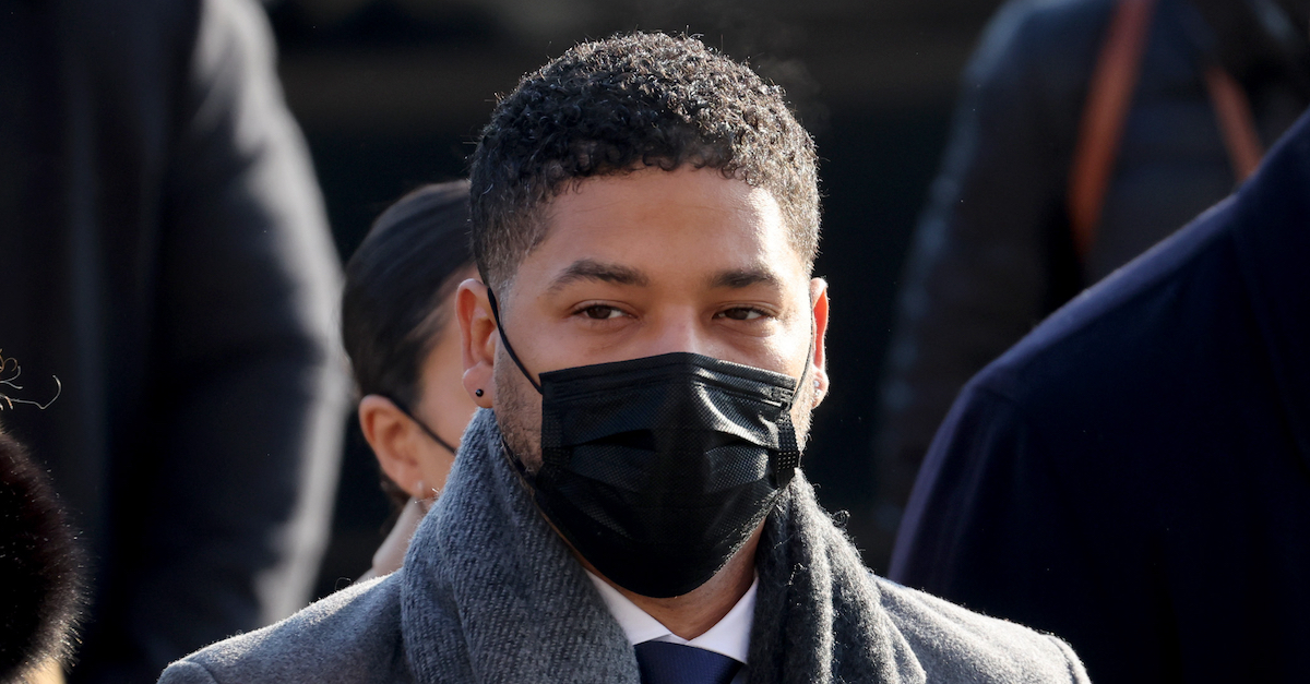 Jussie Smollett arrives at a Chicago courthouse on Dec. 8, 2021. (Photo by Scott Olson/Getty Images.)