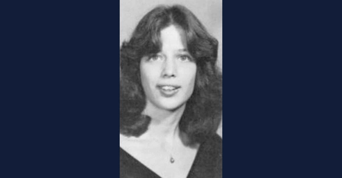 Merrybeth Hodgkinson appears in a yearbook photo released by the Bensalem, Pa. Police Department.