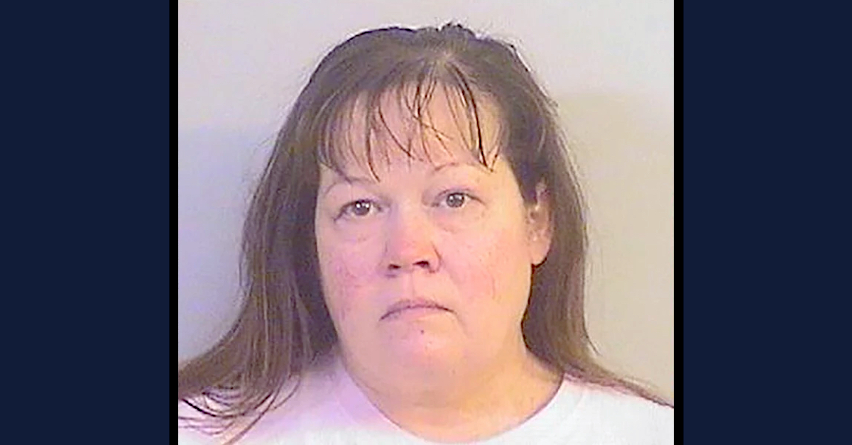 Charlotte Tarasine Simpson is seen in an earlier Tuscaloosa, Ala. Police Department mugshot.