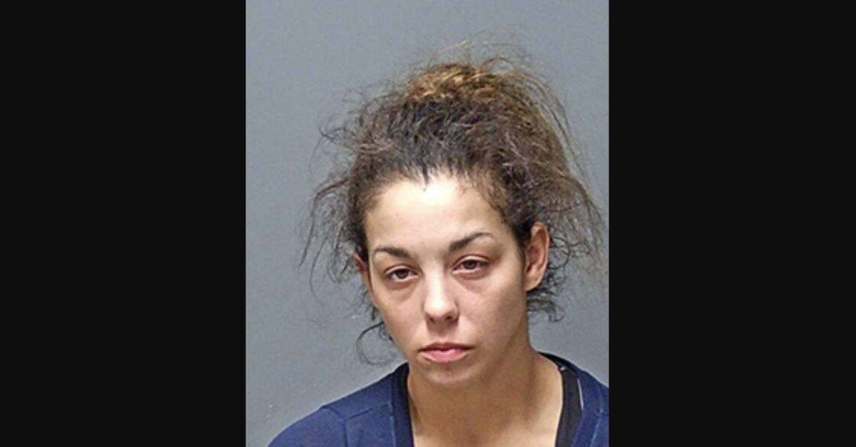 Kayla Montgomery appears in a mugshot