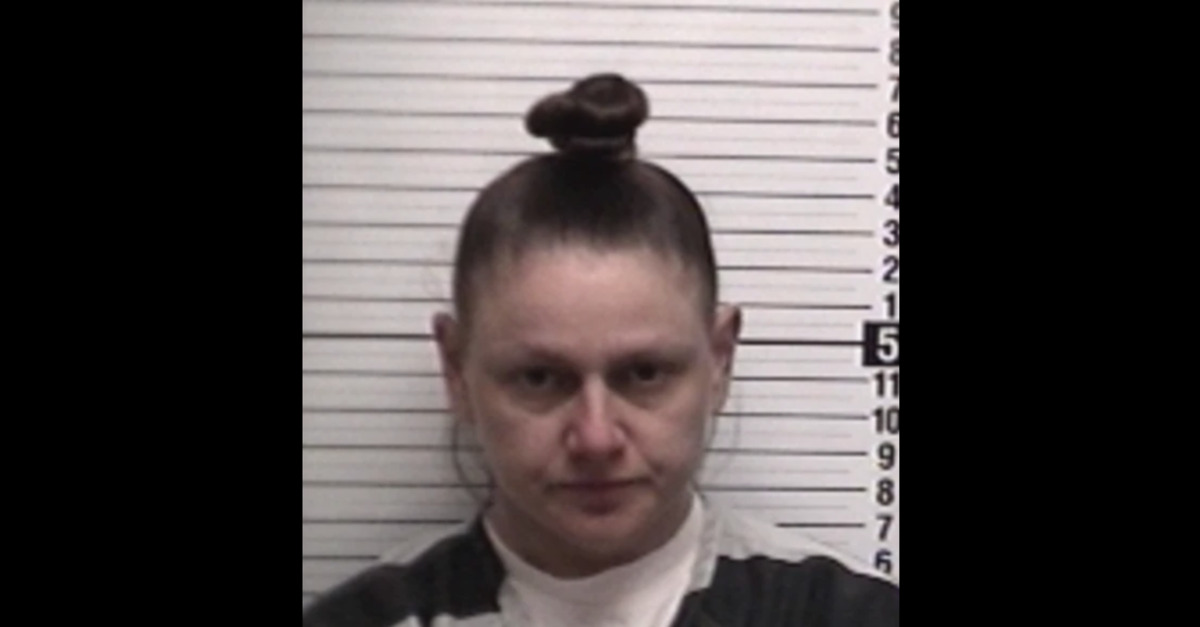 Rebecca Turner appears in a mugshot