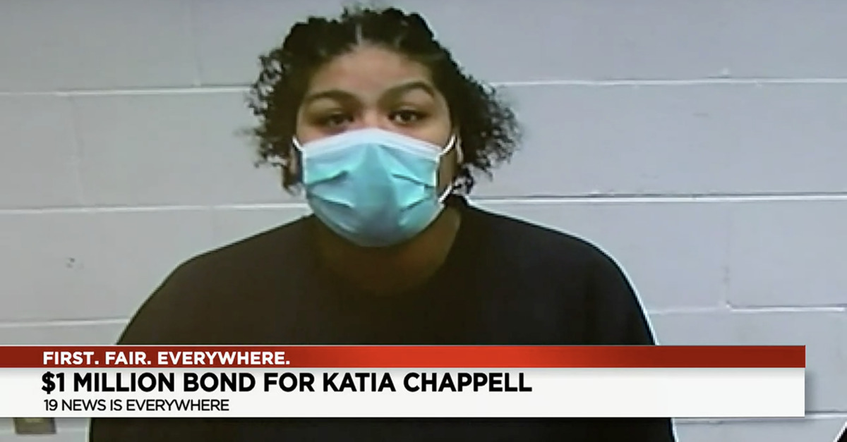 Katia Chappell during her arraignment