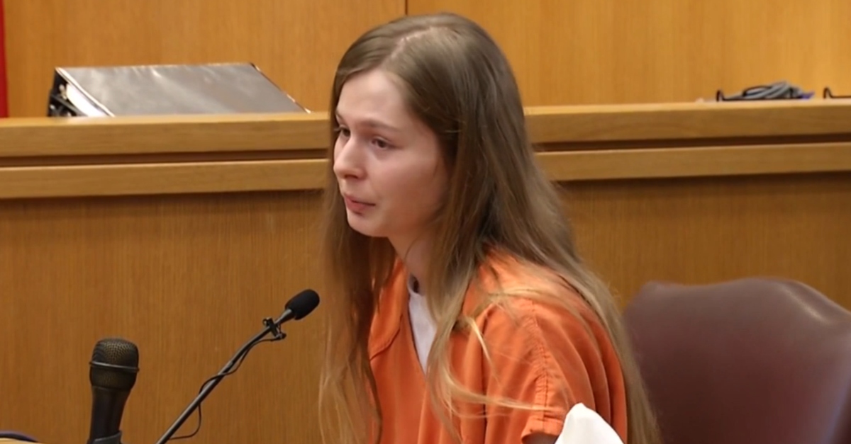Ashley Kroese speaks at her sentencing hearing.