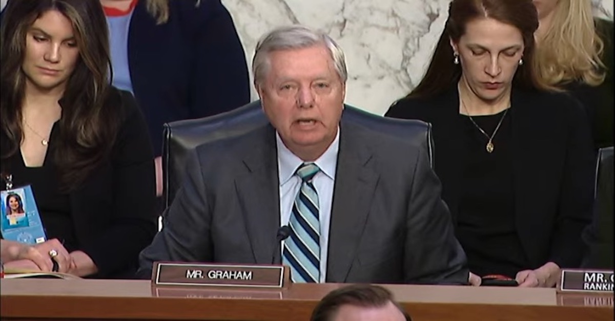 Lindsey Graham makes opening remarks at the Senate confirmation hearing for Ketanji Brown Jackson
