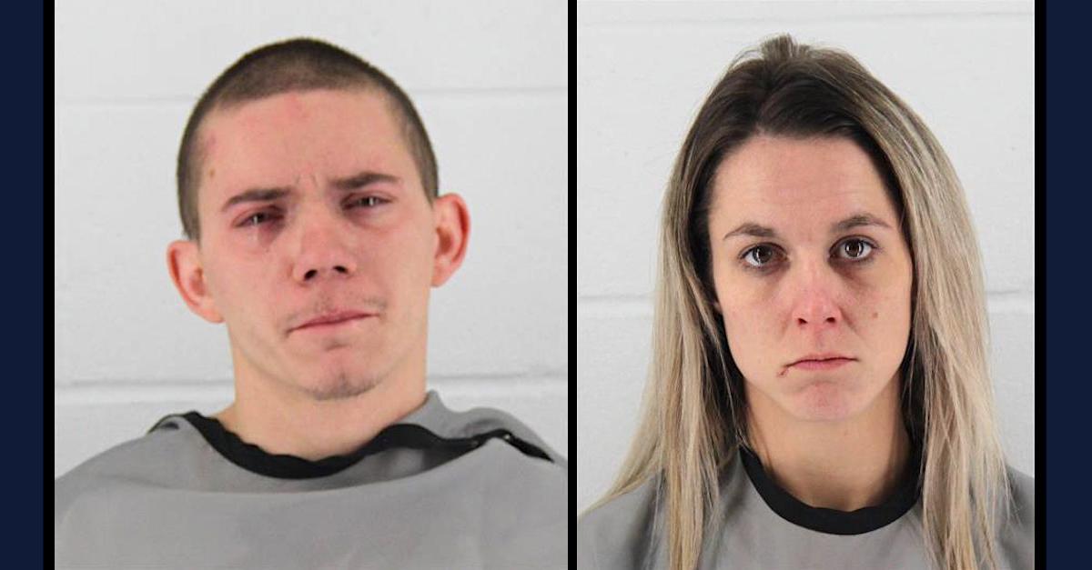 Nicholas Adam Ecker and   Karlie Mae Phelps appear in Johnson County, Kansas Sheriff's Office mugshots.