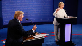 Donald Trump and Hillary Clinton debated on October 19, 2016 in Las Vegas, Nevada.