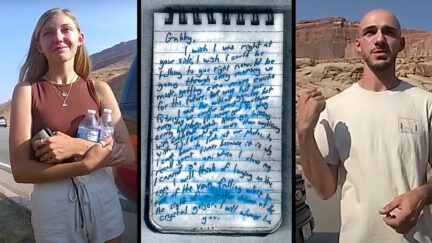 Gabby Petito and Brian Laundrie appear in Aug. 12, 2021 Moab, Utah police body camera videos. Laundrie's notebook was released on June 24, 2022.