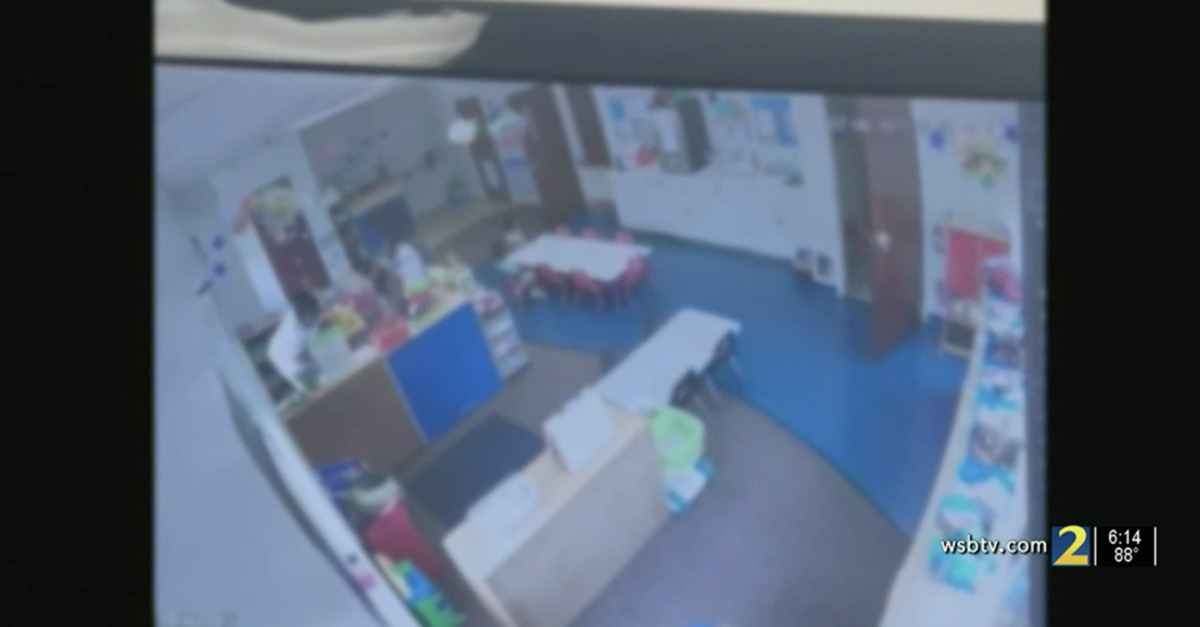 Surveillance footage from a church daycare in Georgia