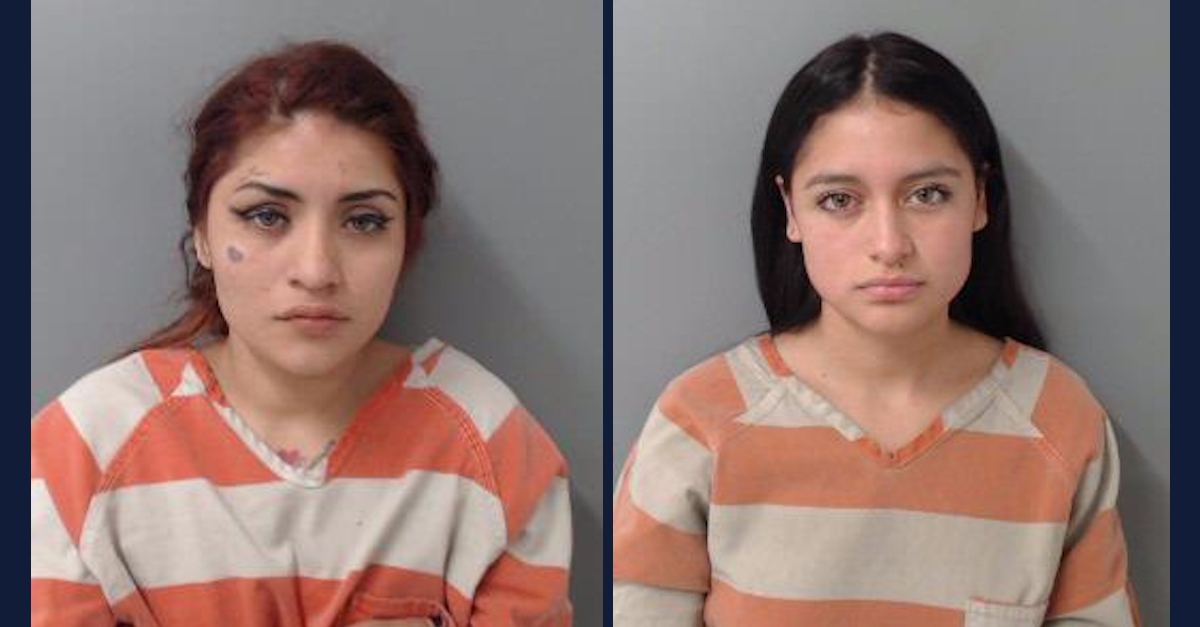 Jasmine Arlene Rojas and Kassandra Alexis Garza-Rangel appear in police mugshots.