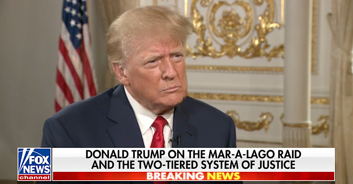 A Fox News screengrab shows Donald Trump.