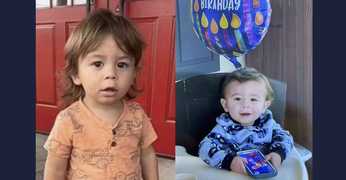 Missing toddler Quinton Simon appears in two photographs shared by law enforcement