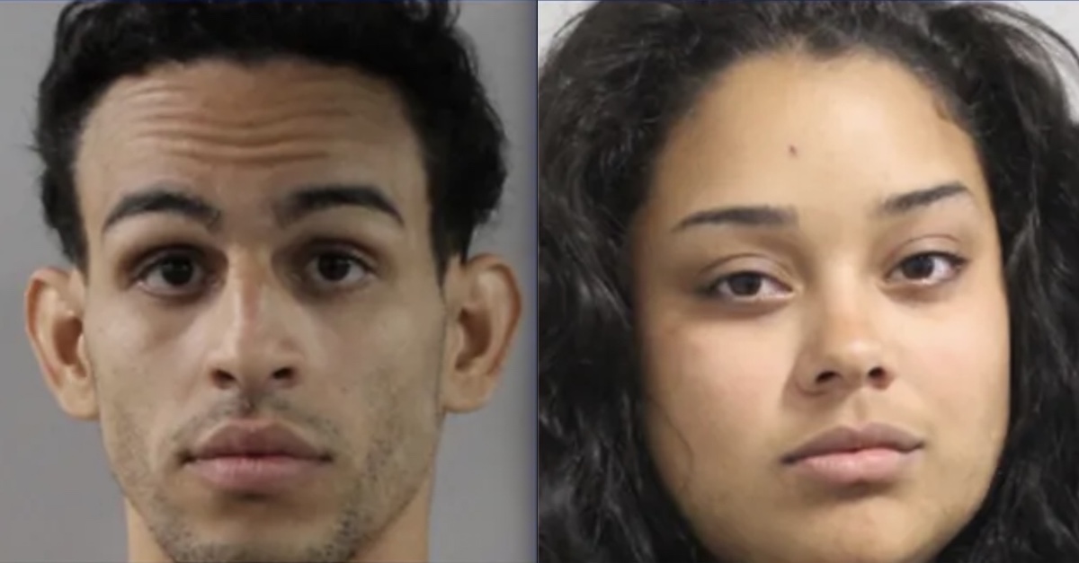 Mugshots of Gonzalez-Garcia and Roldan-Oscasio (Polk County Sheriff's Office)