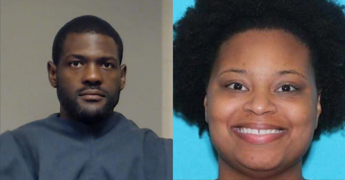 Deputies claim Ocastor Shavon Ferguson kidnapped Kayla Kelley. (Image of Ferguson via Collin County Jail; image of Kelley via Collin County Sheriff's Office)