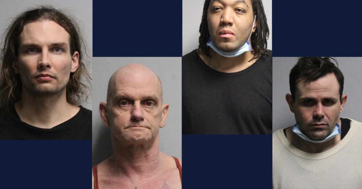 Left to right: Aaron Sebastian, Kelly McSean, Lujuan Tucker, and Dakota Pace. Authorities said they are four of the five men who escaped from the St. Francois County Detention Center. Just days later, they were arrested in Ohio. (Mugshots via Butler County Jail)
