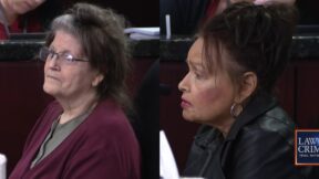 Ruth Wachholtz and Pam Williams demanded the death penalty for Steven Lorenzo. Lorenzo pleaded guilty to murdering Ruth's son Michael Wachholtz and Pam's son Jason Galehouse. (Screenshot: Law&Crime Network)