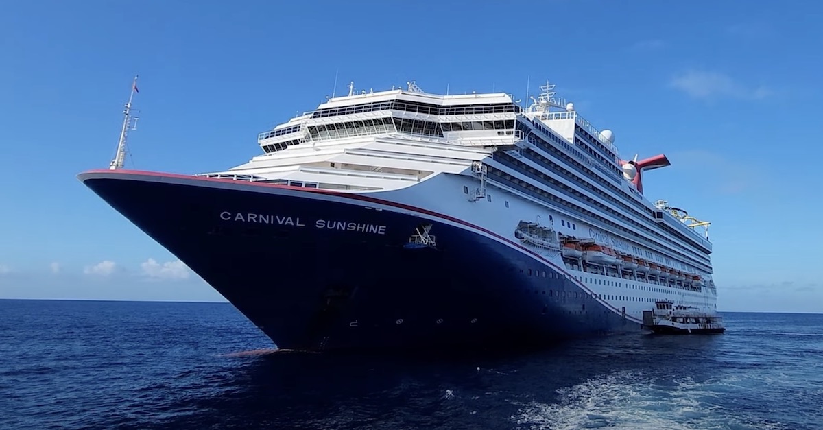 Carnival Cruise Line Sunshine Ship (YouTube screenshot)