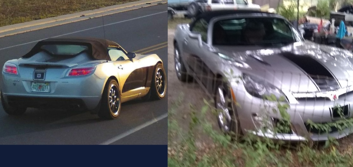 Deputies released these pictures into order to find Louis Stackhouse's 2008 Saturn Sky.
