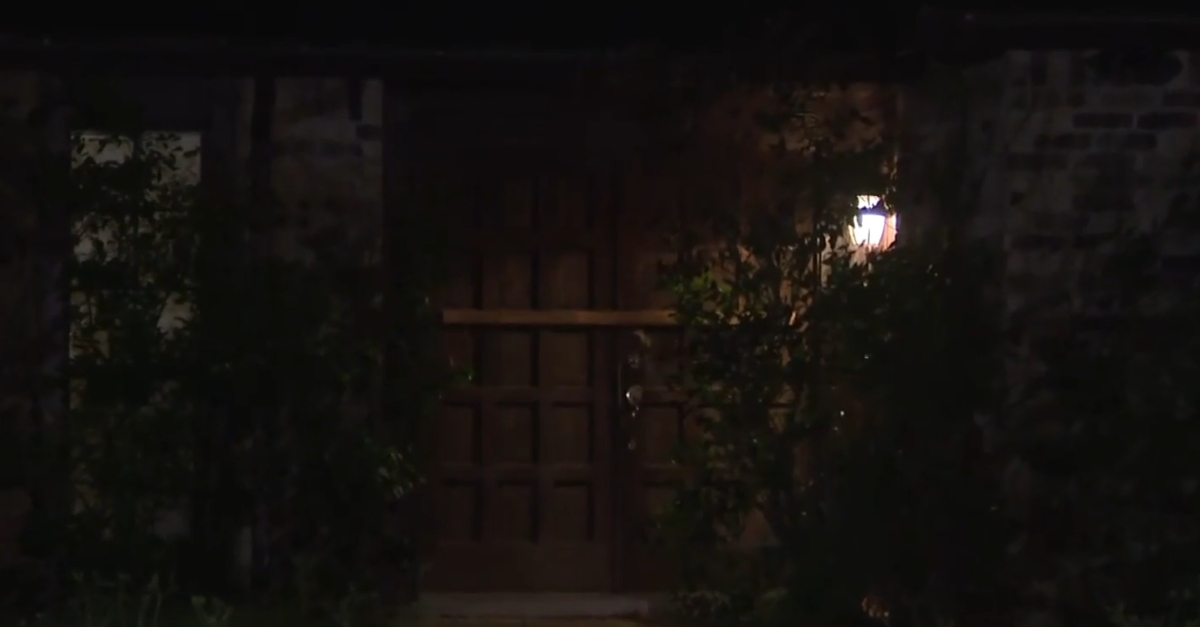 Two men in their 60s were found dead at this home in Harris County, Texas on March 11, 2023, authorities said. (Screenshot: KPRC)