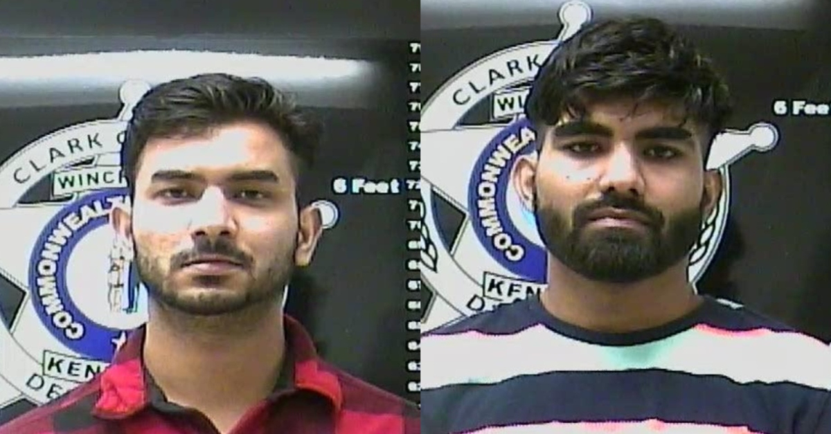 Rahul Rahul (left) and Arvind Arvind terrorized a 7-year-old boy, cops said. (Mugshots: Clark County Detention Center)
