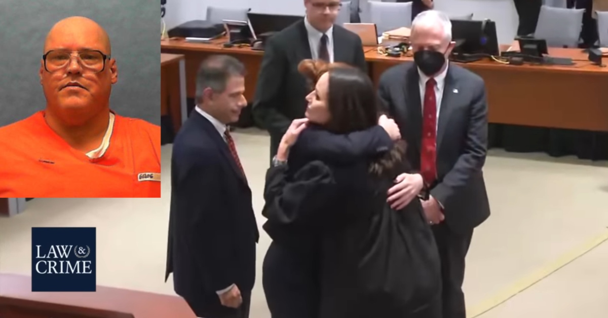 Randy W. Tundidor wants Judge Elizabeth Scherer off his case in part because she hugged members of the prosecution in the Parkland mass shooting penalty phase. (Mugshot of Tundidor: Florida Department of Corrections; screenshot of Scherer: Law&Crime Network)