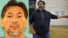 Raul Meza appears in two images; a mugshot and a screengrab from a video.