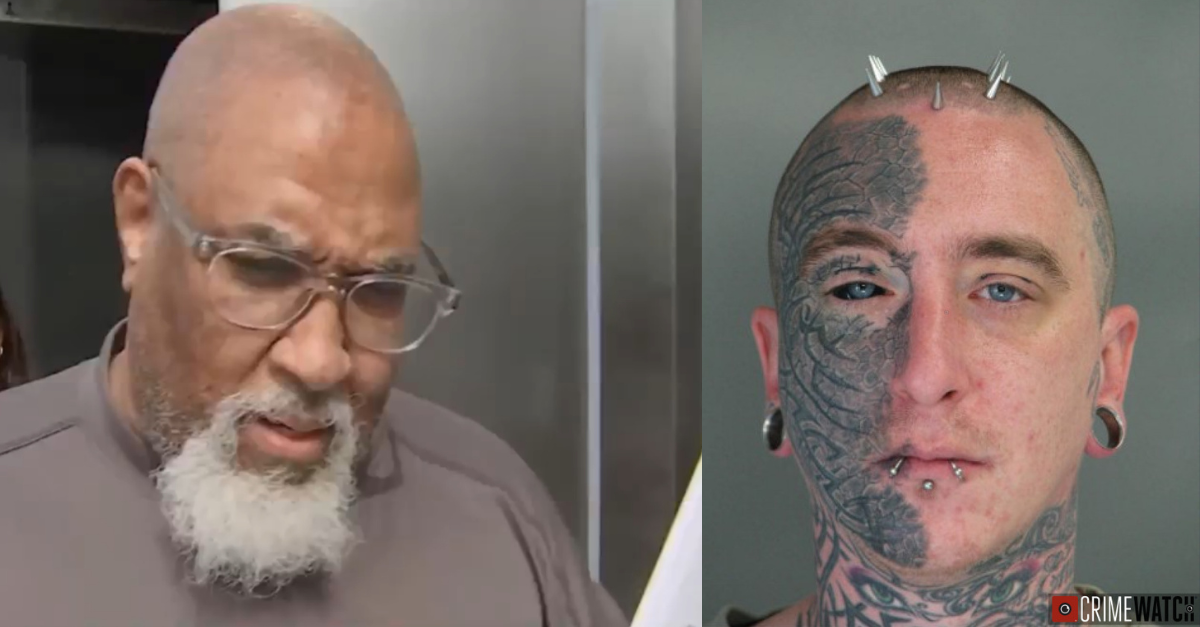 Cedric Lodge, who is the former morgue manager of Harvard Medical School, and Jeremy Pauley were among seven people linked in a nationwide scheme to steal, sell, and buy cadaver parts, prosecutors said. (Screenshot of Lodge at left: NBC Boston; mugshot of Pauley: Cumberland County District Attorney’s Office)