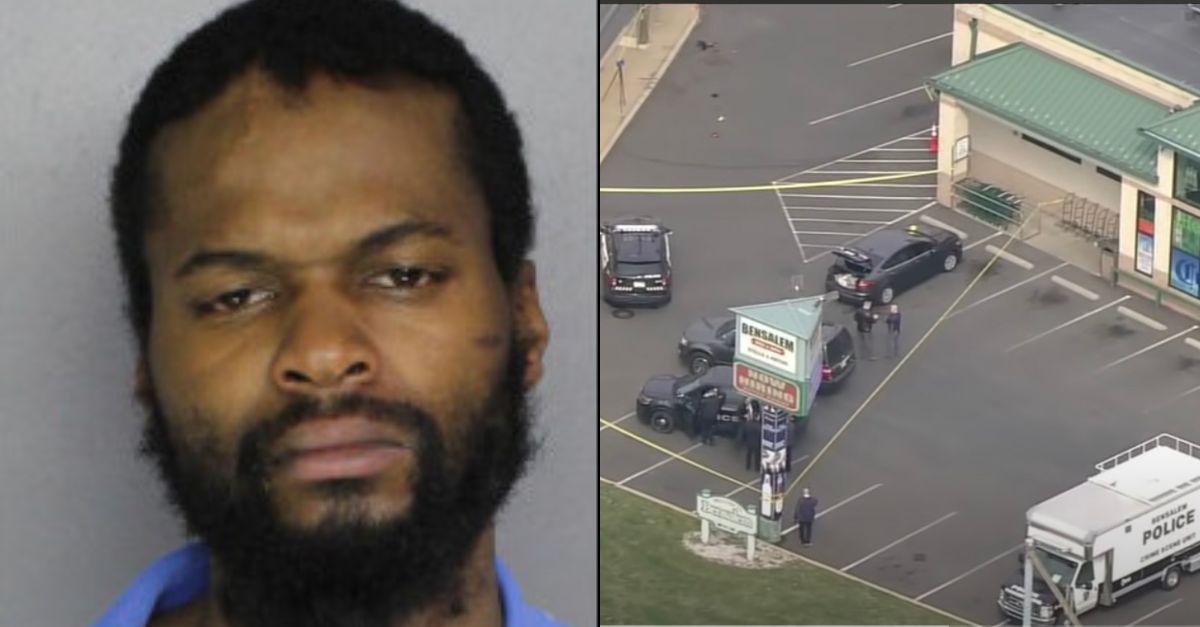 Dominique Isaac Harris and the parking lot where he murdered Michael Pickens (Bucks County DA