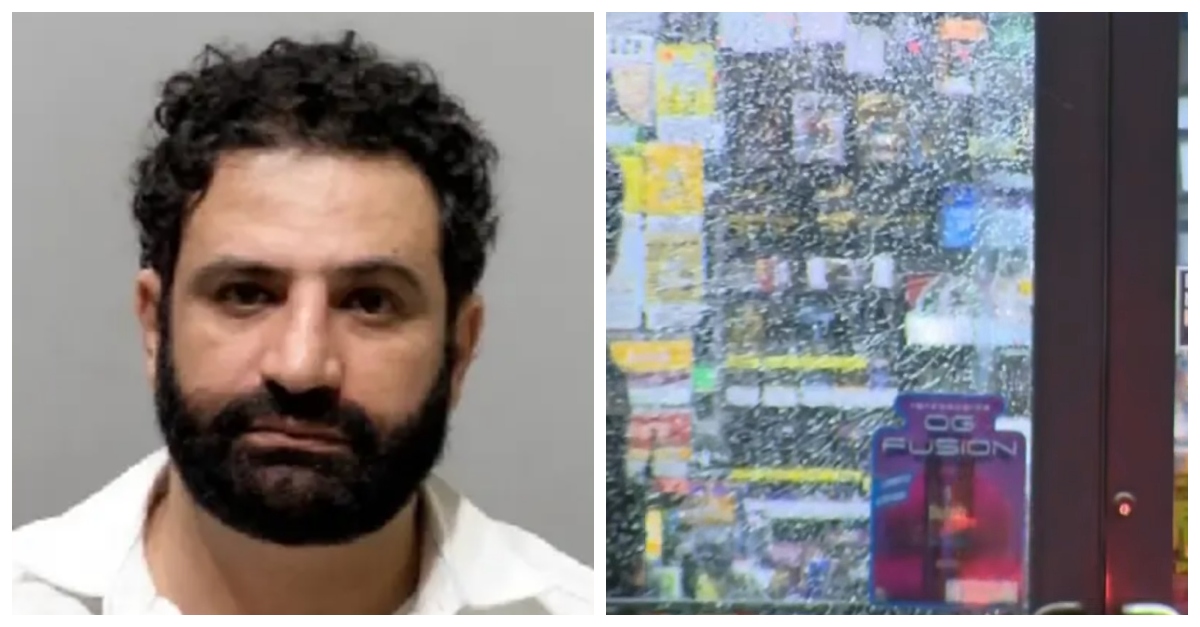 Moad Mohamed Al-Gaham faces charges in the killing of a customer after an argument over beef jerky. (Screenshots from Detroit